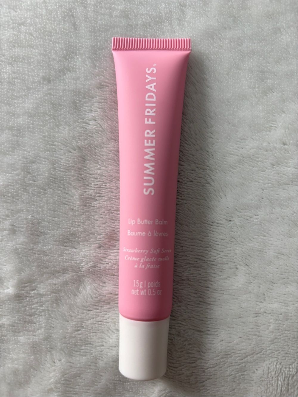 New Summer Fridays Lip Butter Balm (Strawberry Soft Serve)